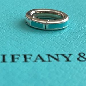 Tiffany & Co .925 Blue Enamel Clasping Jump Ring
